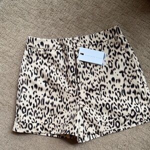 Endless Rose Beige and Black Leopard Bermuda Shorts